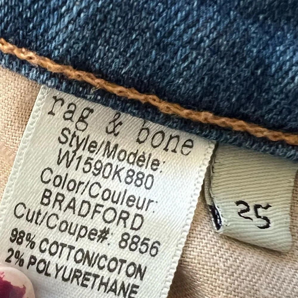 Rag & Bone The Dre Boyfriend Jeans Bradford Denim Casual Women’s 25 - Picture 11 of 11